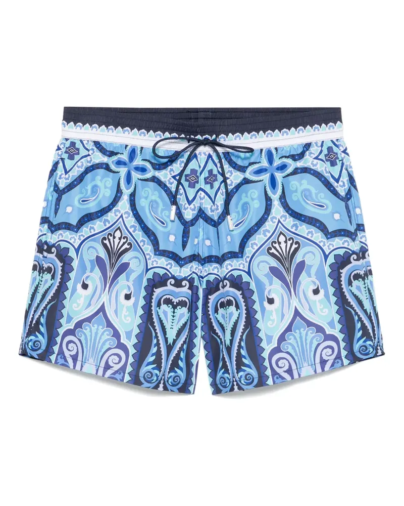 Etro Badeshorts mit Paisley-Print - Blau Blau