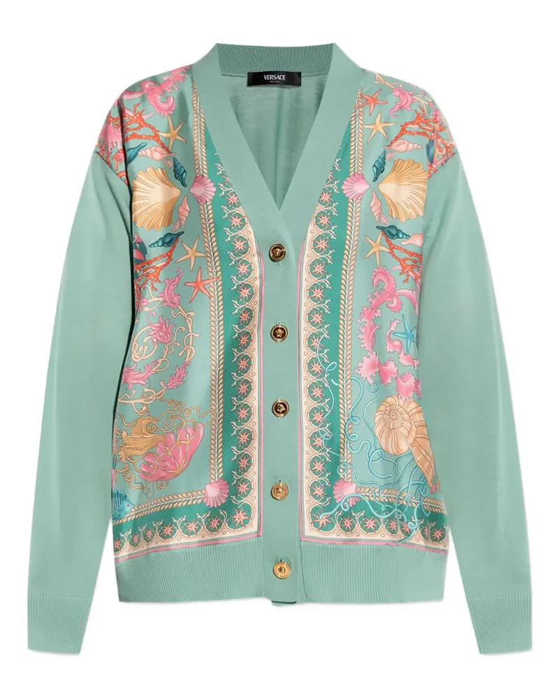 Versace Bestickter Cardigan - Grün Grün
