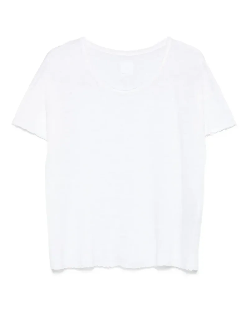 120% Lino T-Shirt aus Leinen - Weiß Weiß
