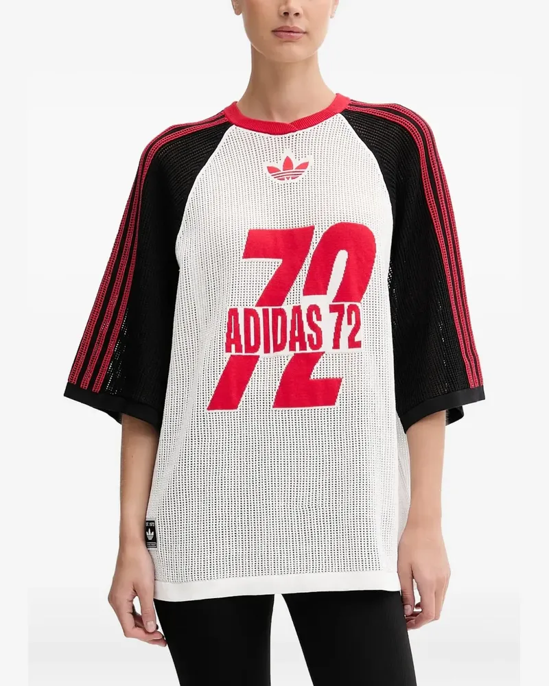adidas T-Shirt aus Mesh mit Raglanärmeln - Weiß Weiß