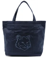 Kitsuné Großer Fox Head Shopper Blau