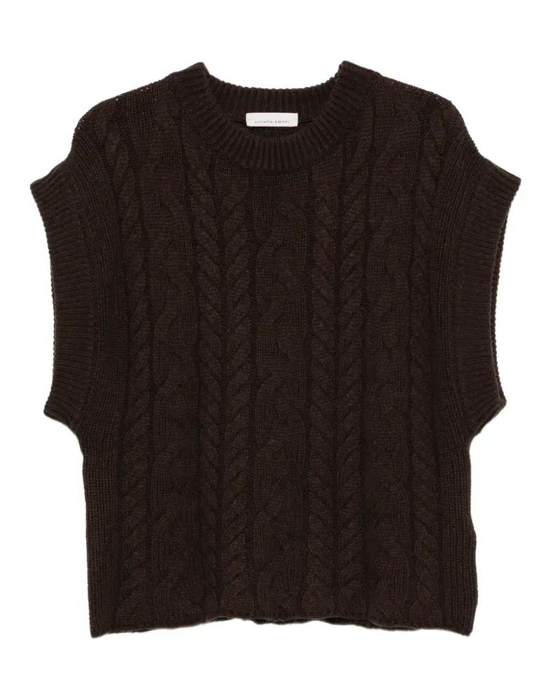 Liviana Conti cable-knit vest - Braun Braun