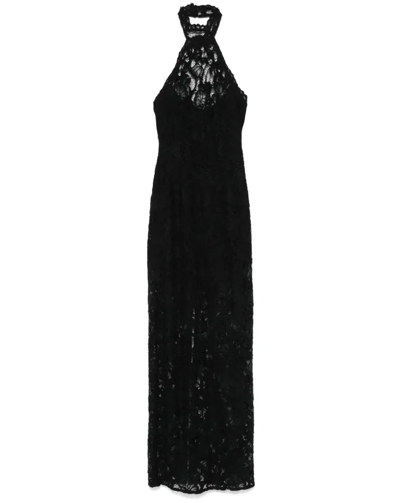 MANURÍ Cherie Kleid mit Futter - Schwarz Schwarz