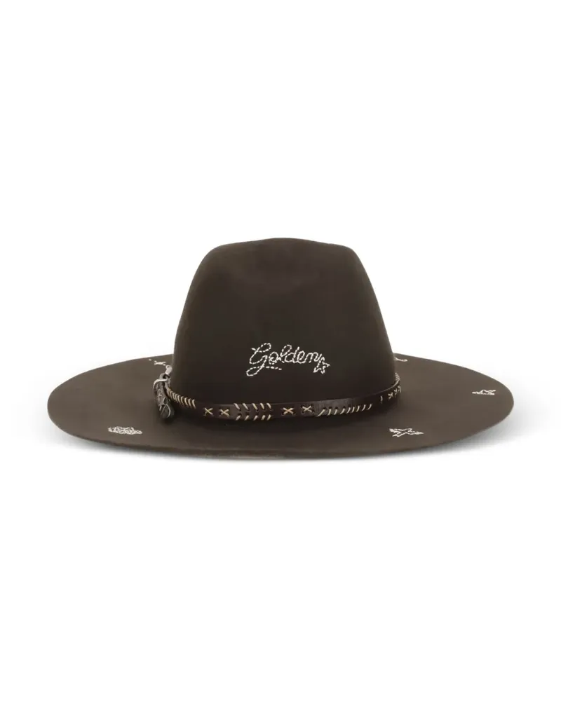 Golden Goose Fedora mit Stickerei - Braun Braun