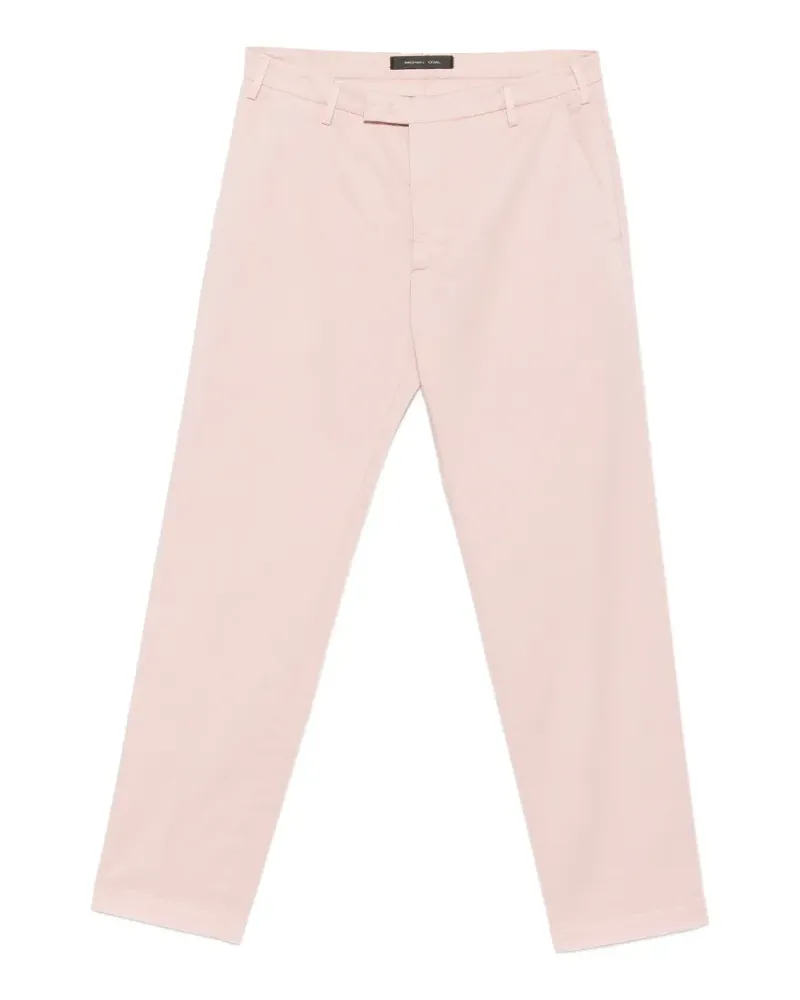 MICHAEL COAL belt-loops welt-pockets trousers - Rosa Rosa