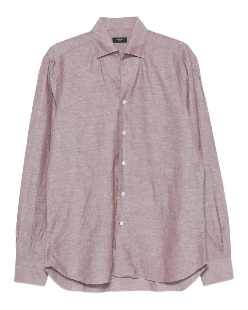BARBA curved-hem shirt - Rot Rot