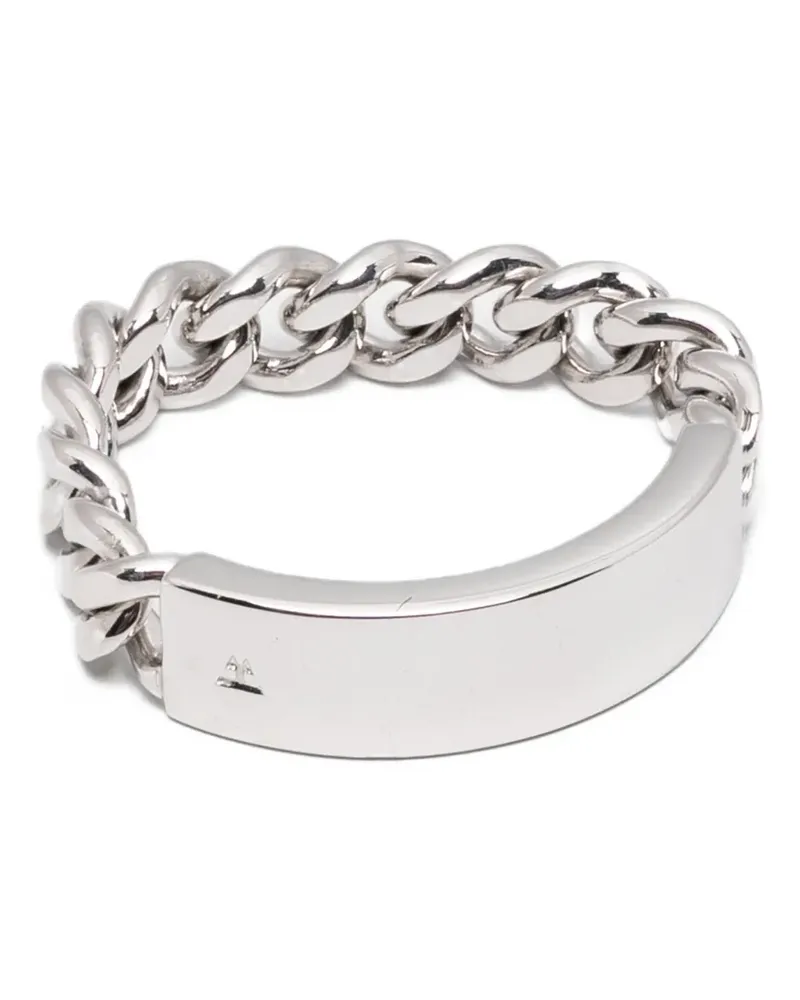 Tom Wood ID Band curb-chain ring - Silber Silber
