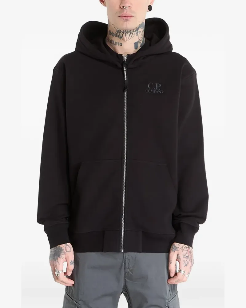 C.P. Company Diagonal Raised Hoodie - Schwarz Schwarz