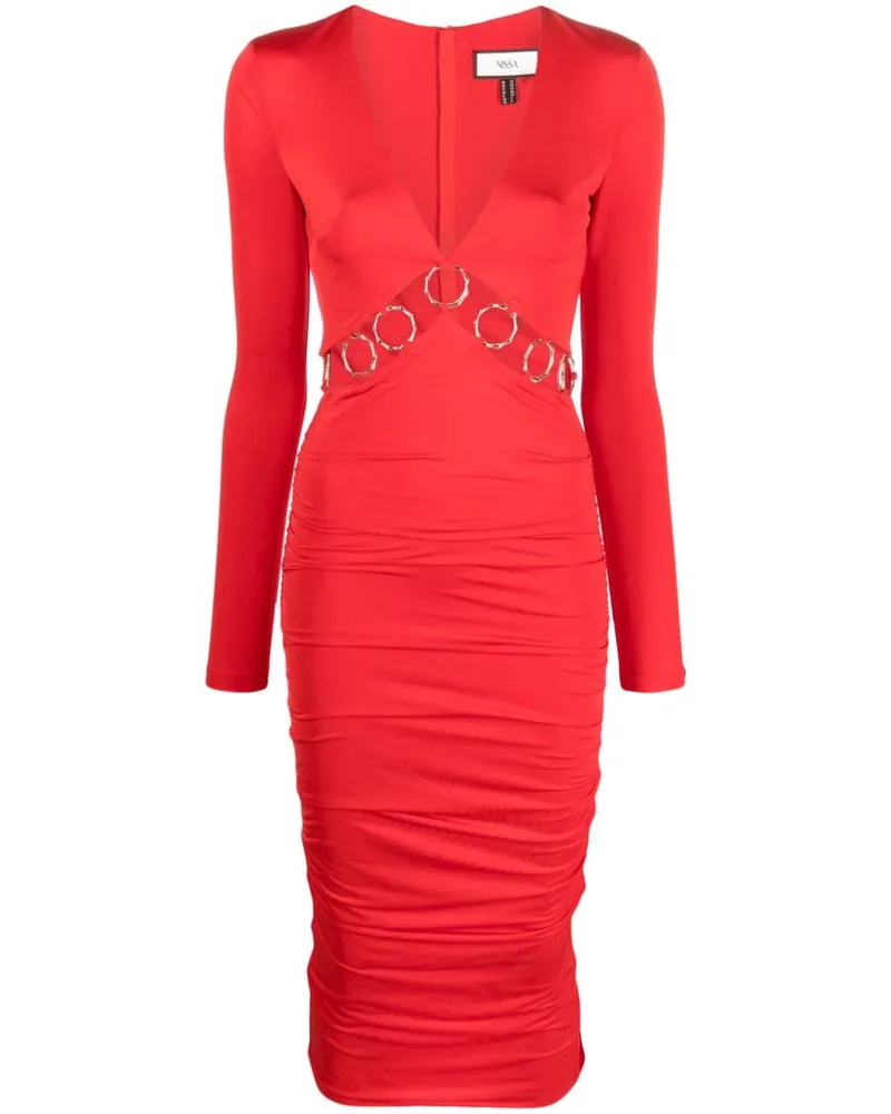 NISSA Midikleid mit Cut-Out - Rot Rot