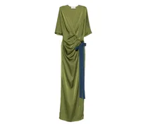 Drapiertes Kleid mit Bindedetail - Grün