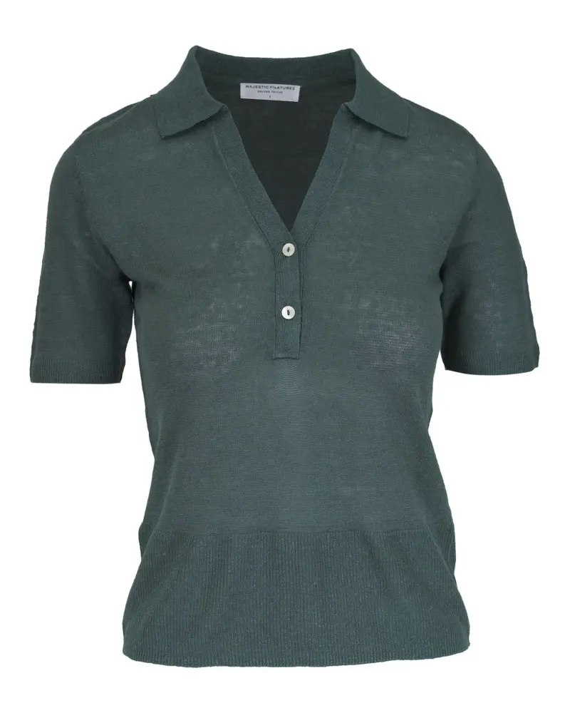 Majestic Klassisches Poloshirt - Grün Grün
