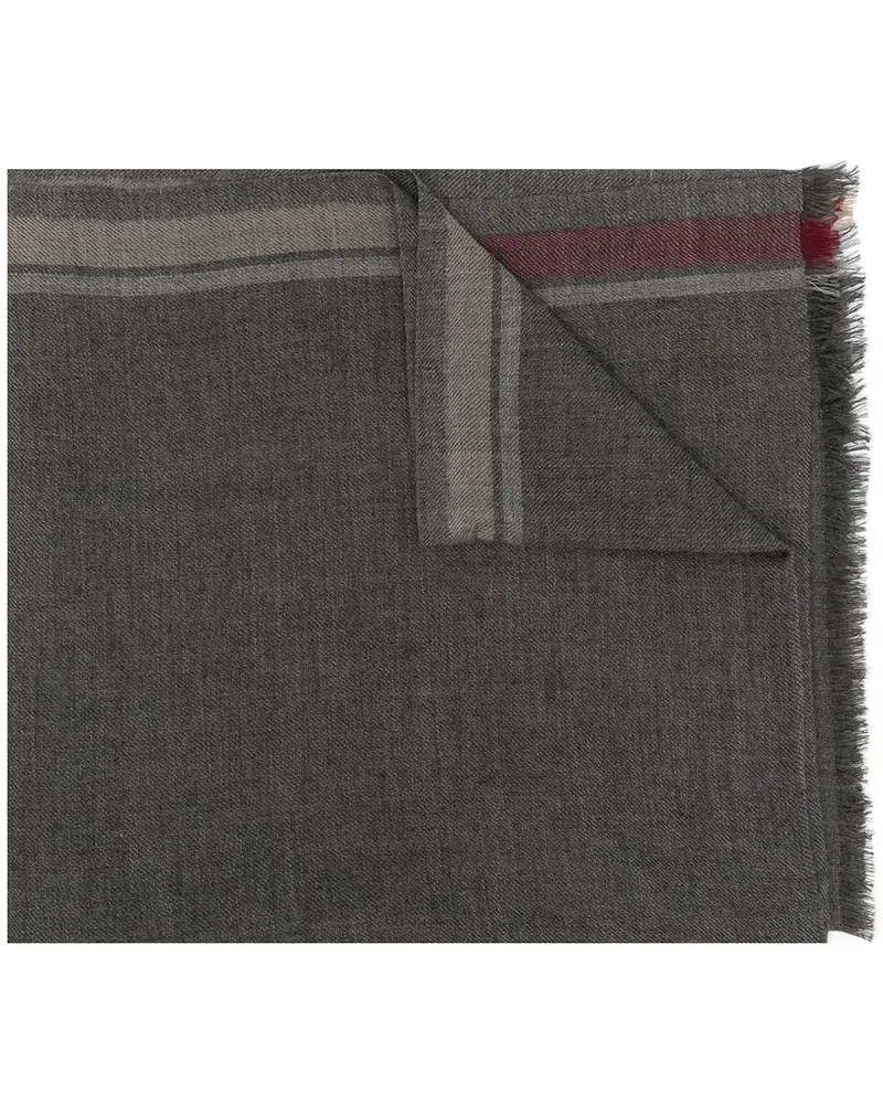 Brunello Cucinelli Fein gestrickter Kaschmirschal - Grau Grau