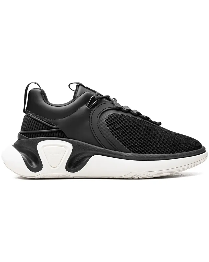 Balmain Asymmetrische B Court T "Chunky" Sneakers - Schwarz Schwarz