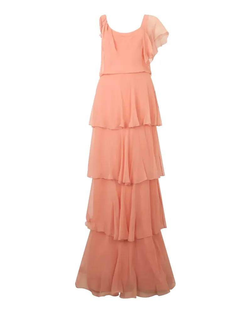 Alberta Ferretti ruffled maxi dress - Rosa Rosa