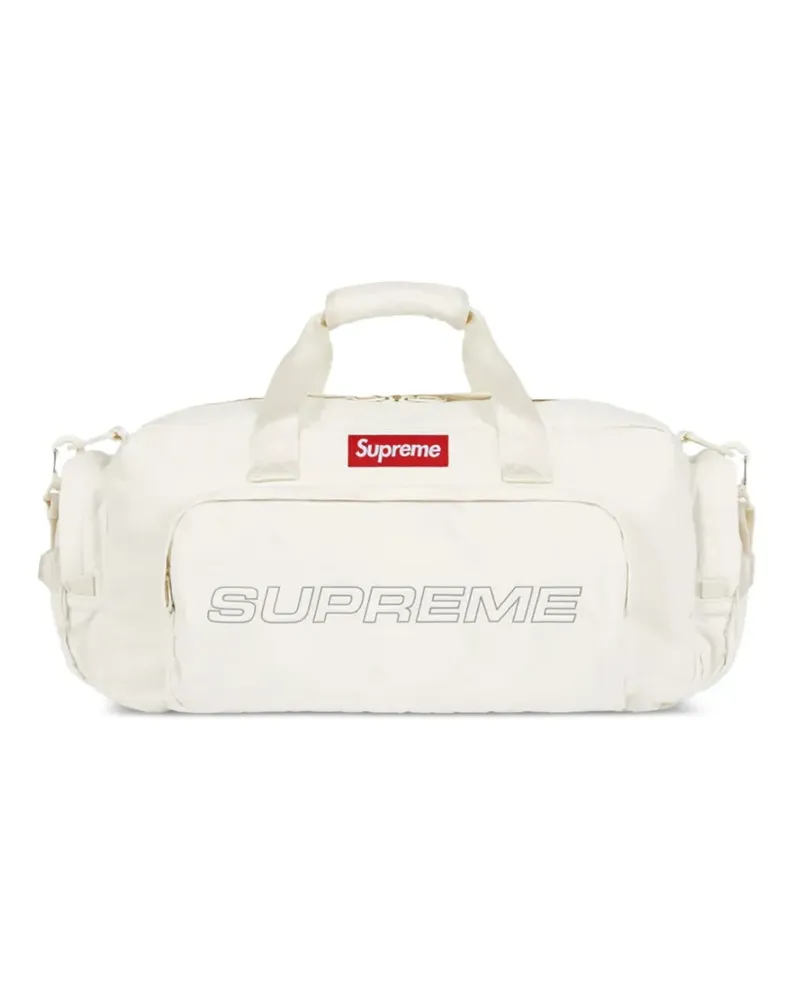 Supreme Being White" Reisetasche aus Denim - Weiß Weiß