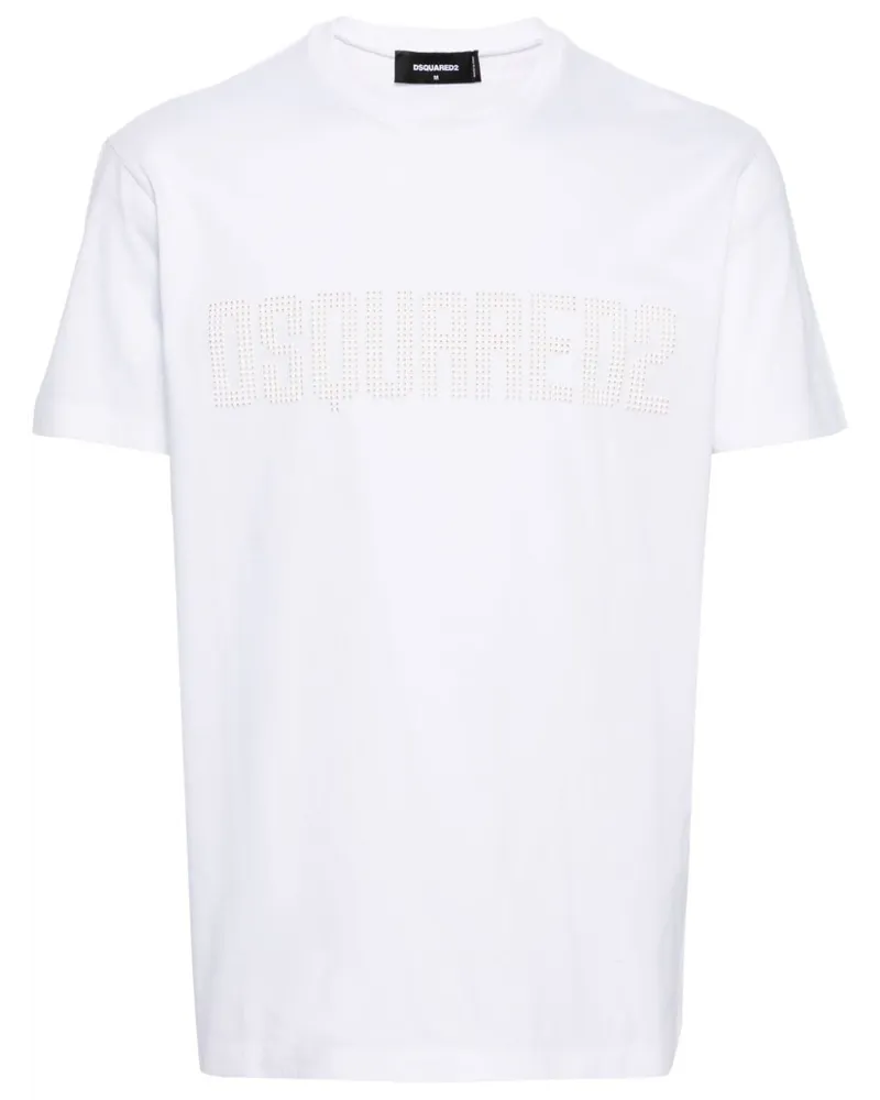 Dsquared2 T-Shirt mit Logo-Applikation - Weiß Weiß