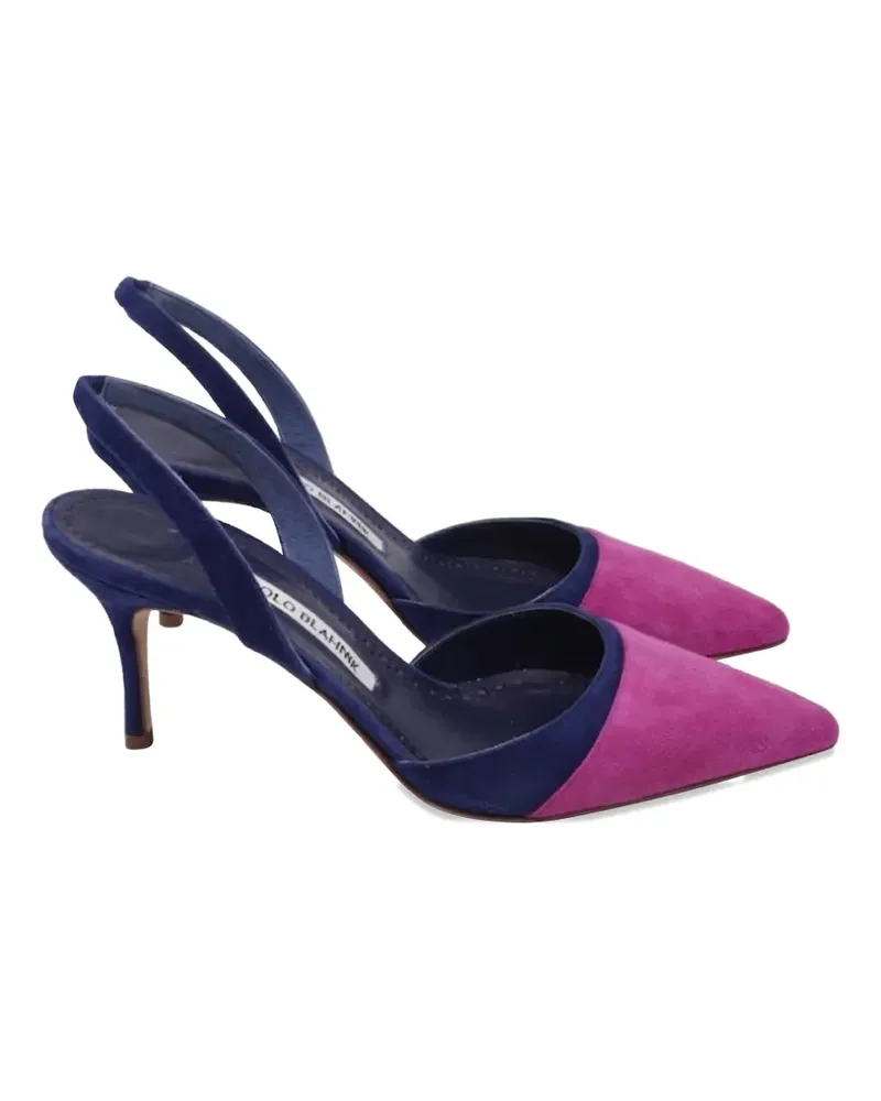 Manolo Blahnik color-block slingback pumps - Violett Violett