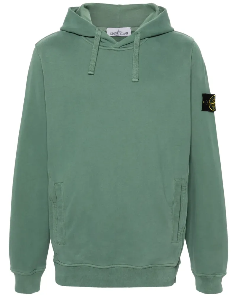 Stone Island Hoodie mit Kompass-Patch - Grün Grün