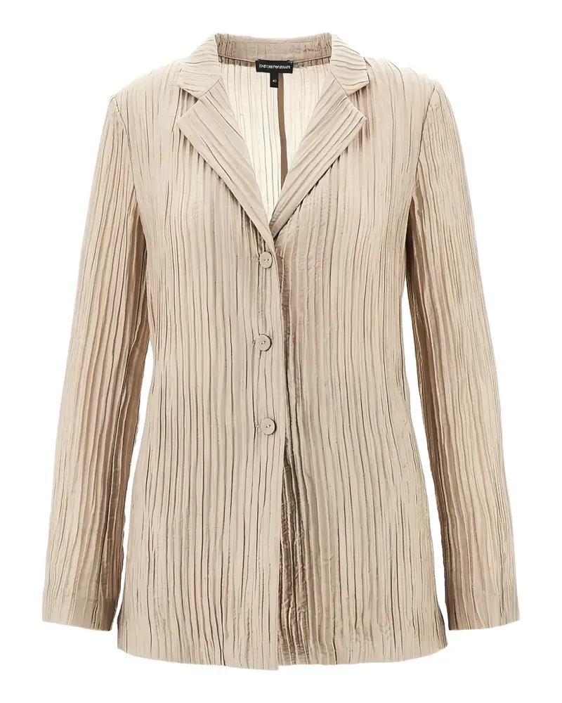 Emporio Armani pleated blazer - Nude Nude