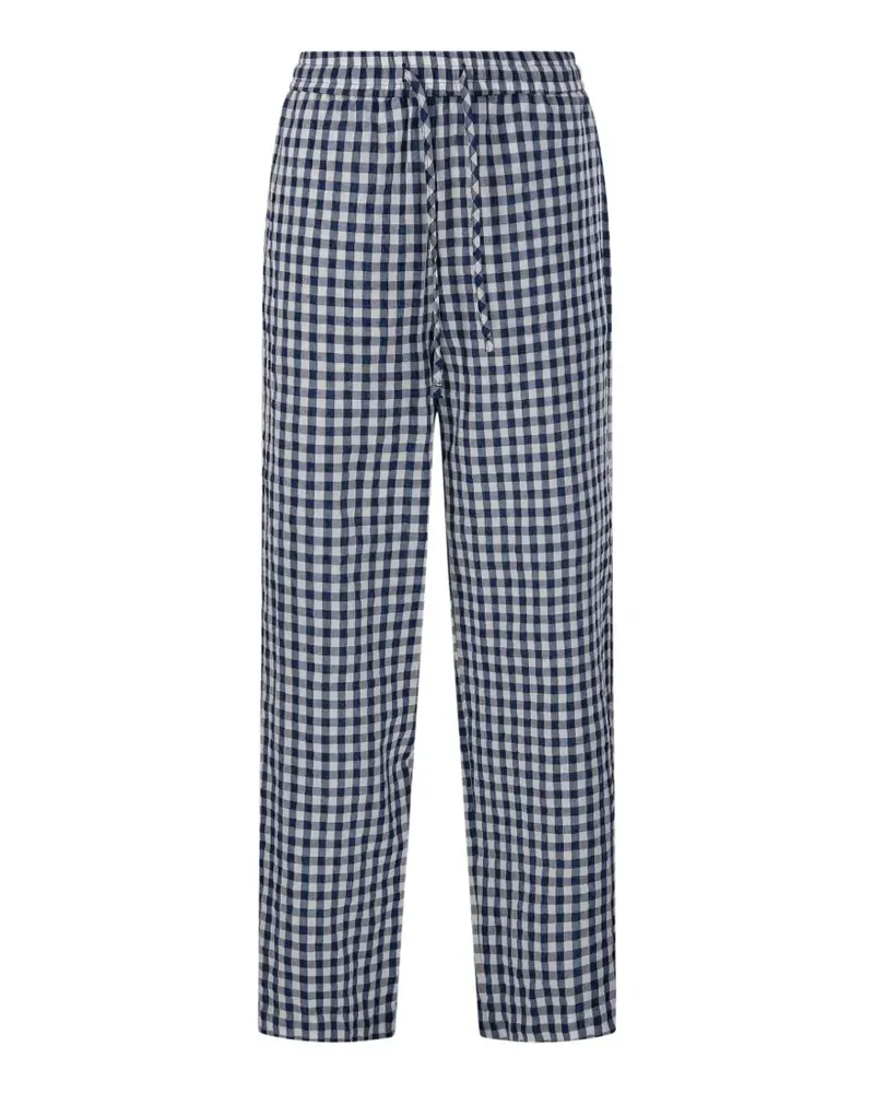 Dunst checked drawstring trousers - Blau Blau