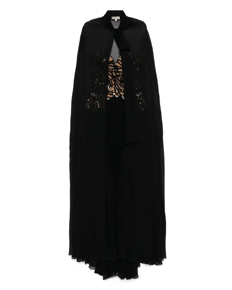 Elie Saab Kleid mit Pailletten - Schwarz Schwarz