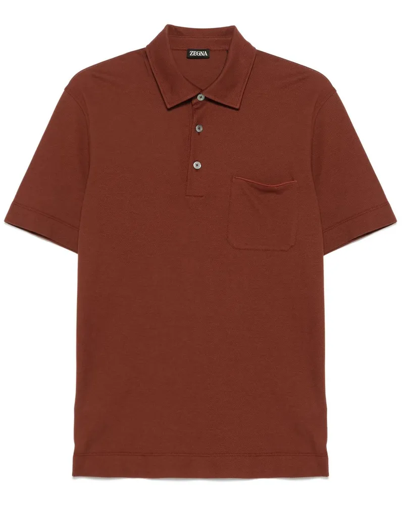 Ermenegildo Zegna Kurzärmeliges Poloshirt - Braun Braun