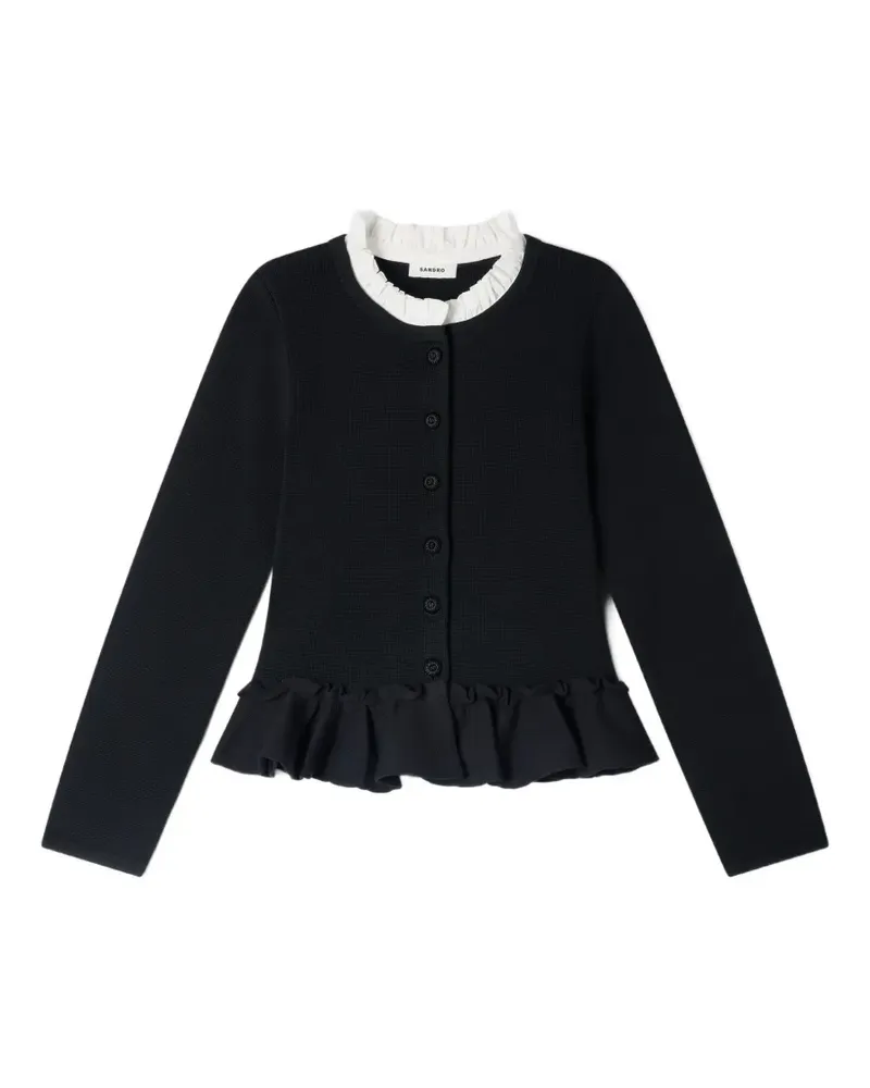 Sandro Victorian collar cardigan - Schwarz Schwarz