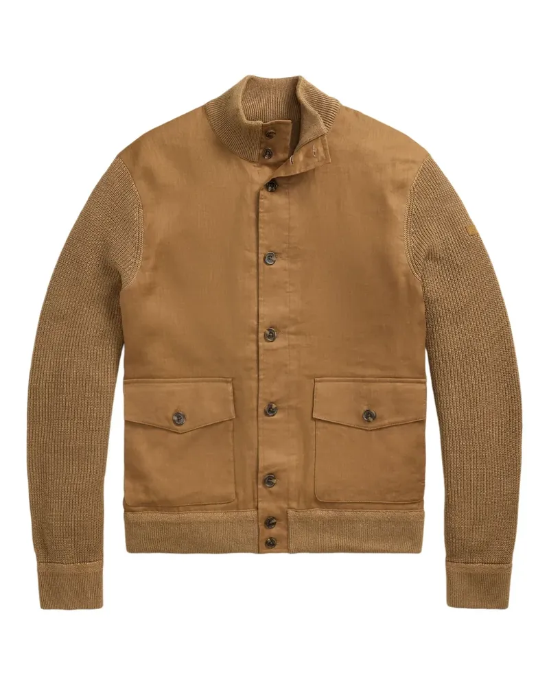 Ralph Lauren Hybrid Jacke mit Einsätzen - Braun Braun