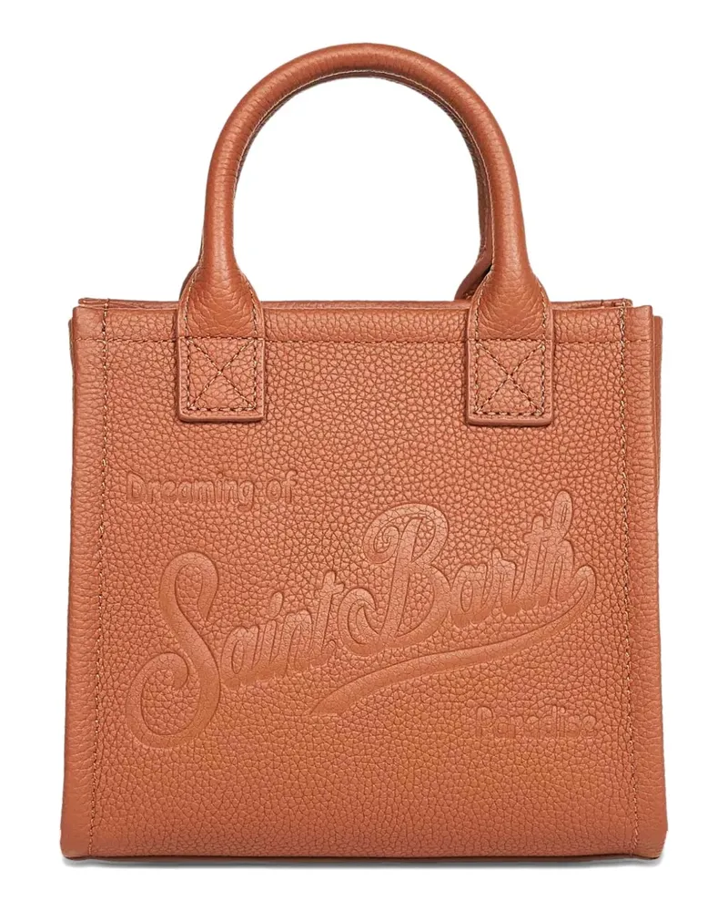 MC2 Saint Barth mini embossed grained leather tote bag - Braun Braun