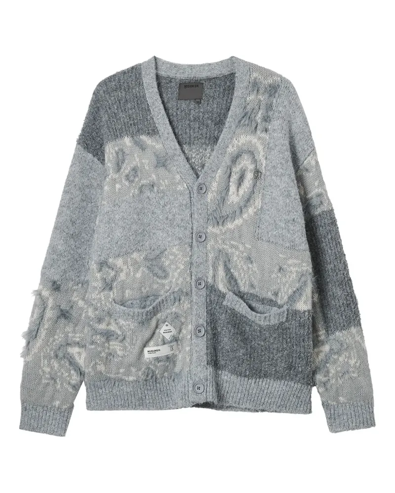 Musium Div. V-neck cardigan - Grau Grau