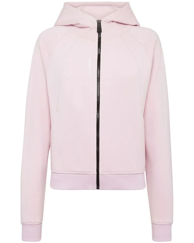 Philipp Plein Kapuzenjacke mit Logo-Print Rosa