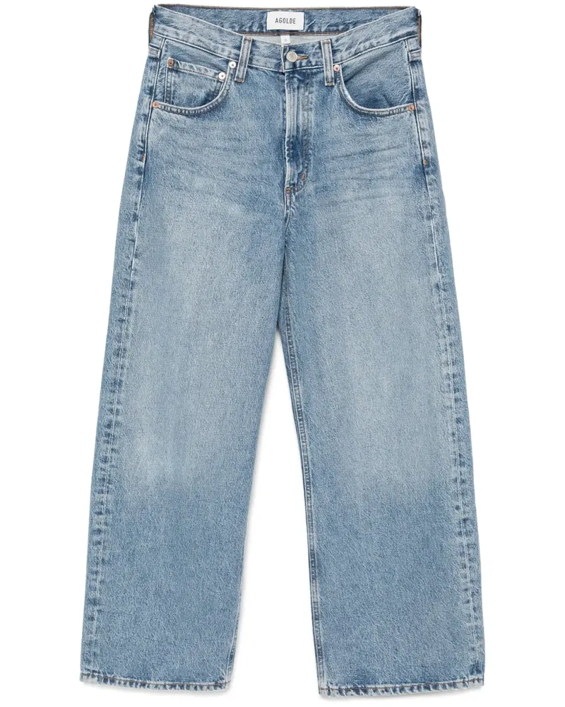 AGOLDE Tief geschwungene Petite Jeans - Blau Blau