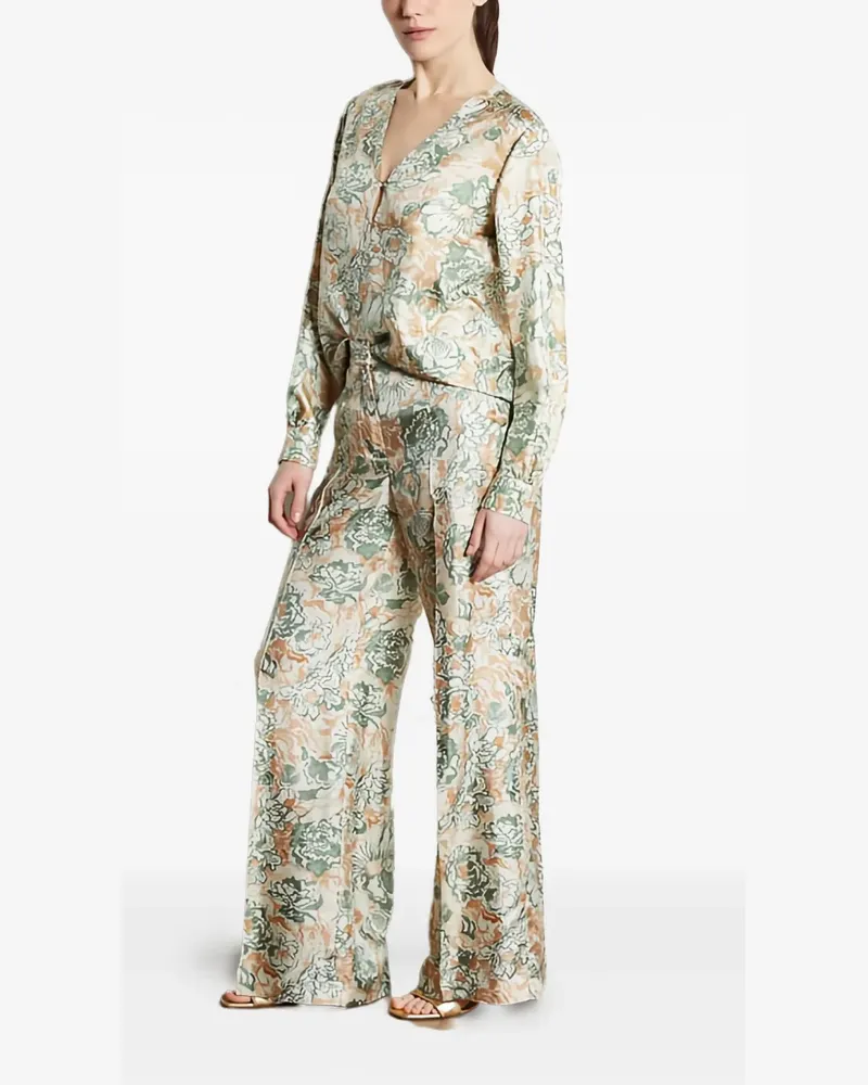 Momoni Candeo floral trousers - Nude Nude