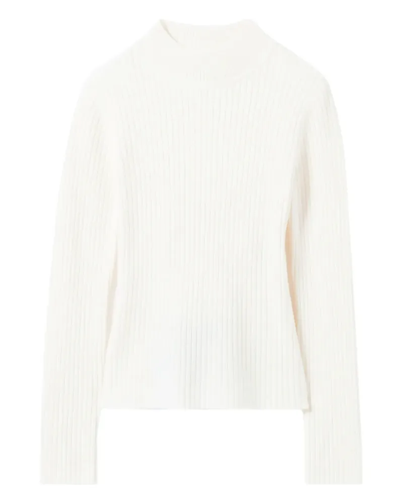 Claudie Pierlot Geripptes Strickoberteil - Weiß Weiß