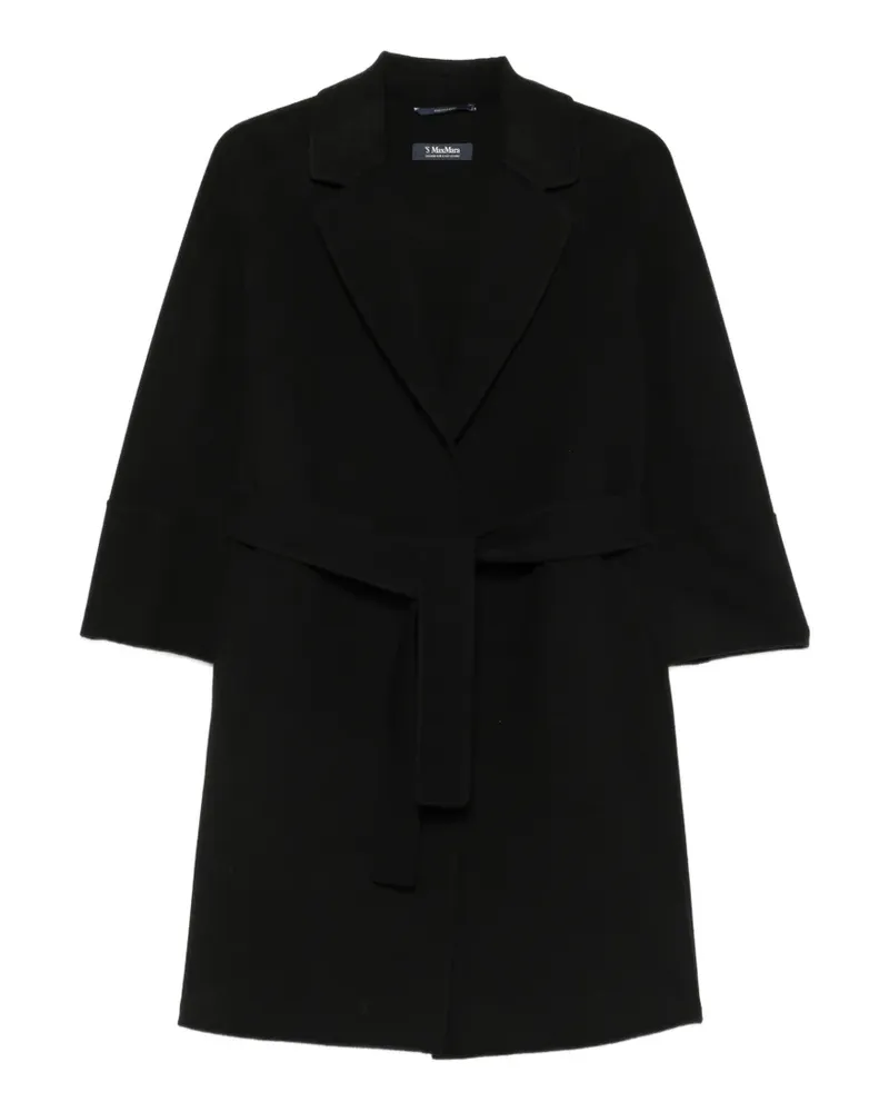 Max Mara Arona Mantel mit fallendem Revers - Schwarz Schwarz