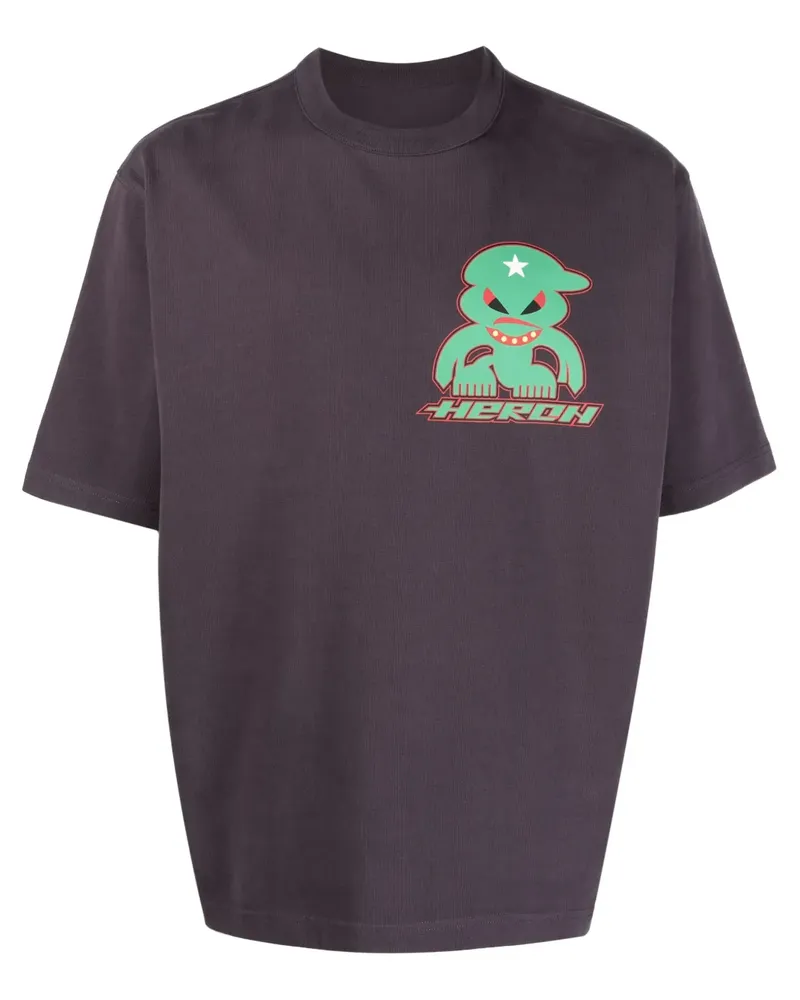 Heron Preston T-Shirt mit Monster-Print - Violett Violett