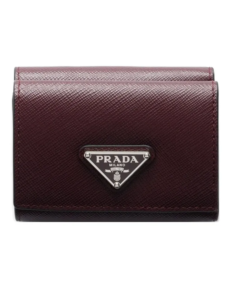 Prada Portemonnaie mit Triangel-Logo - Rot Rot
