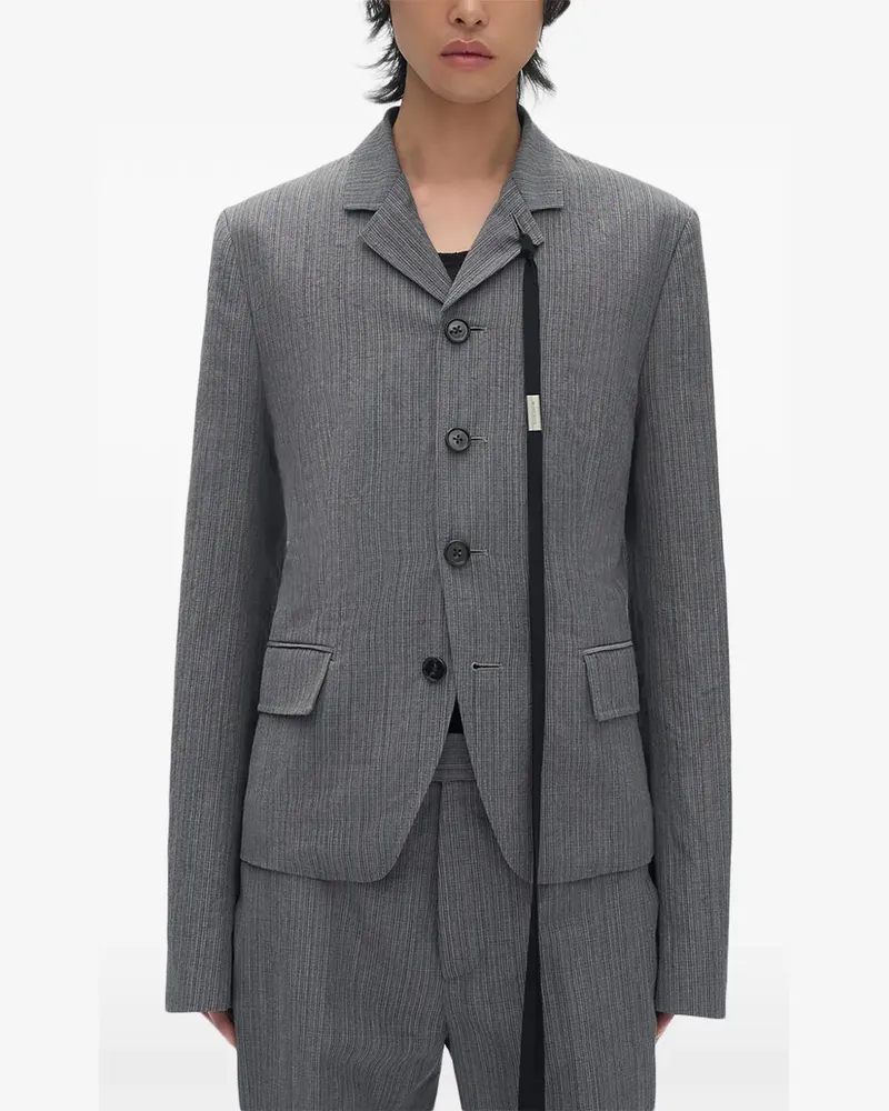 Ann Demeulemeester Reinier Jacke mit Nadelstreifen - Grau Grau