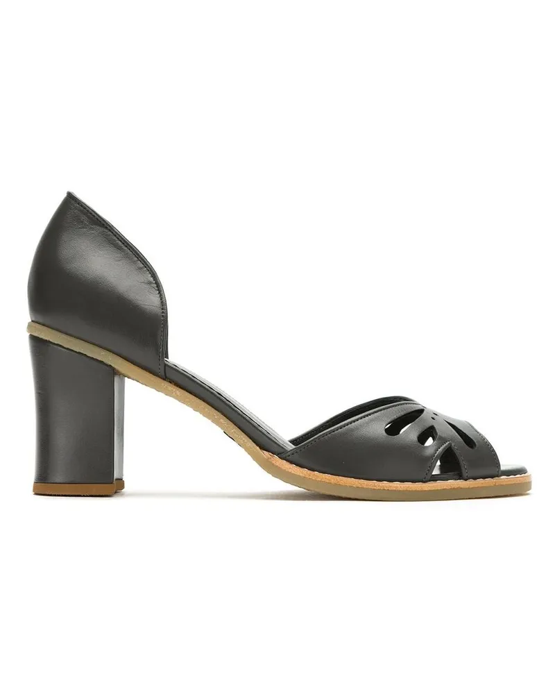 Sarah Chofakian Pumps aus Leder - Grau Grau