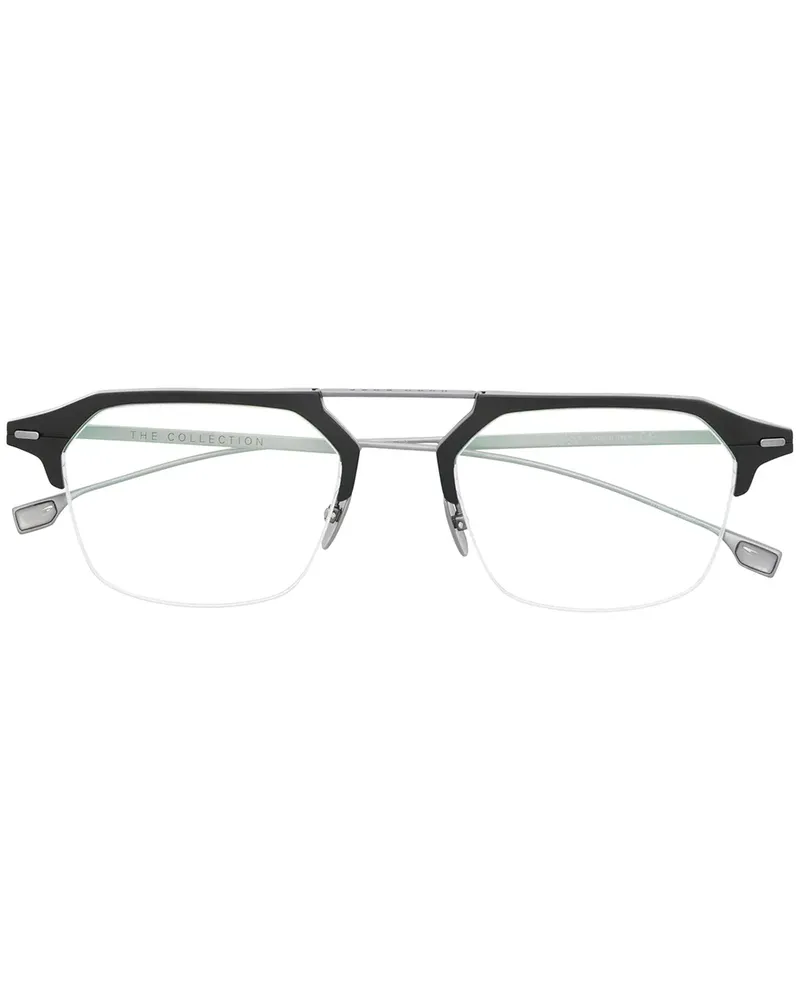 HUGO BOSS Eckige Brille mit Logo - Schwarz Schwarz