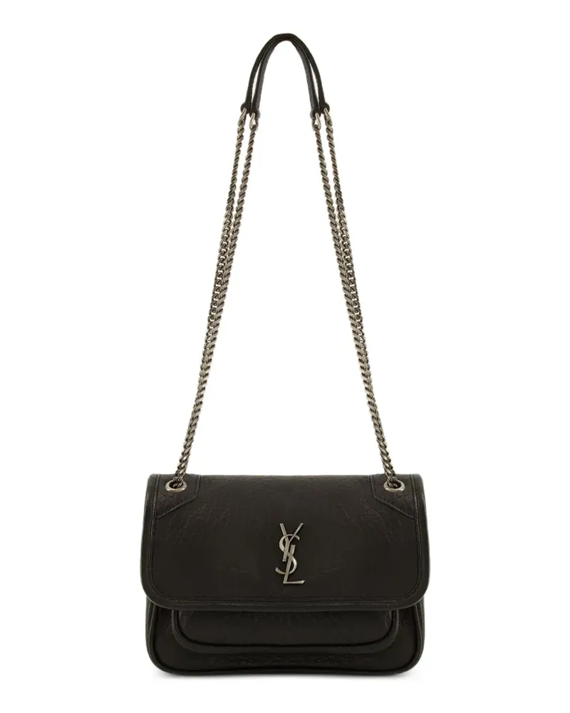 Saint Laurent Niki mini shoulder bag in grained lambskin - Schwarz Schwarz