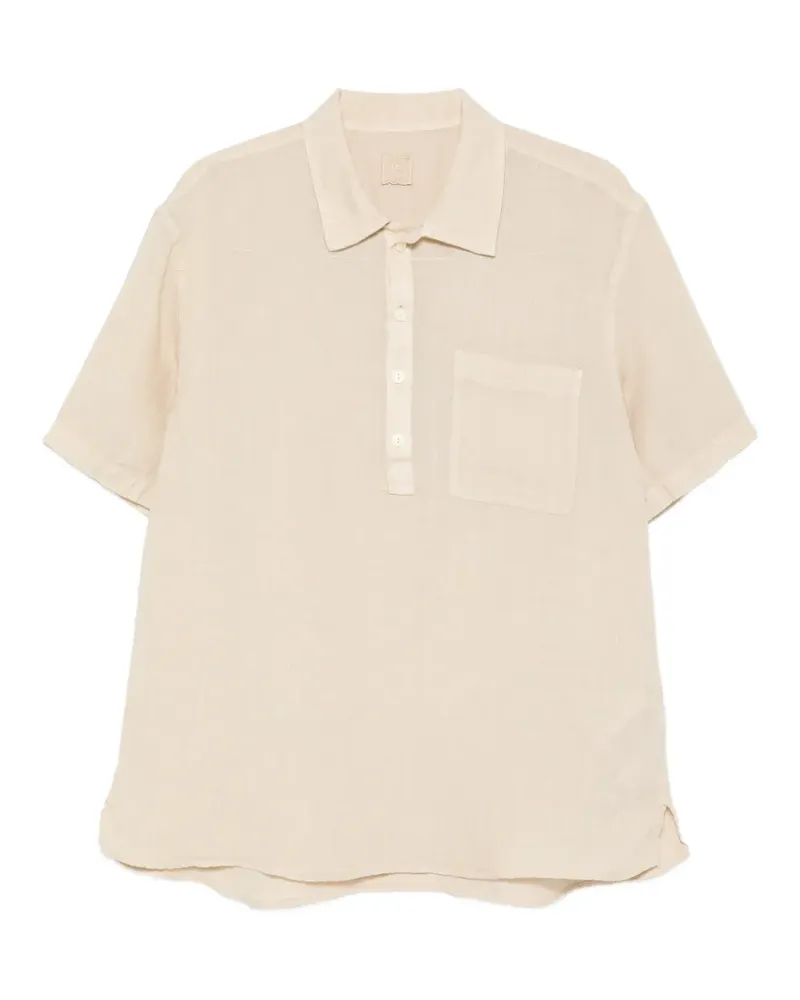 120% Lino Hemd mit Brusttasche - Nude Nude