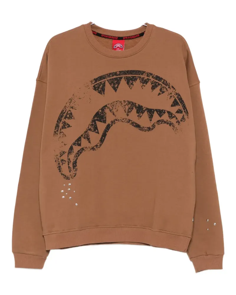 Sprayground Sweatshirt mit Hai-Stempel - Braun Braun