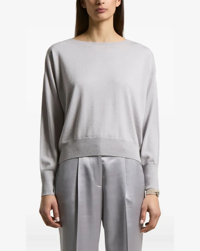 Peserico Pullover mit Rundhalsausschnitt - Grau Grau
