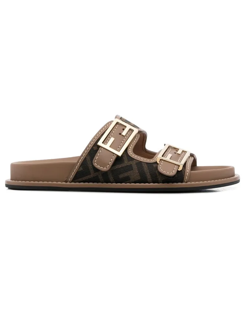 Fendi Sandalen mit Logo-Print - Grün Grün