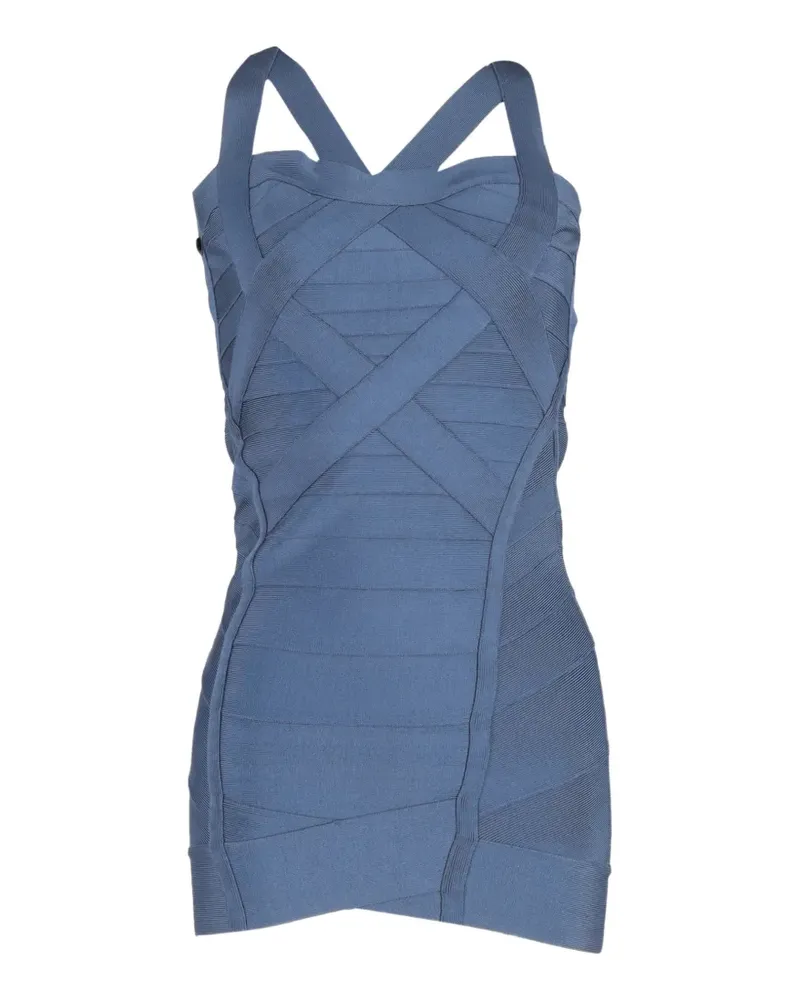 Hervé Léger cutout bandage mini dress - Blau Blau