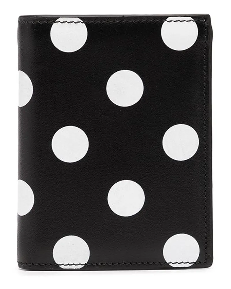 Comme des Garçons Gepunktetes Kartenetui - Schwarz Schwarz