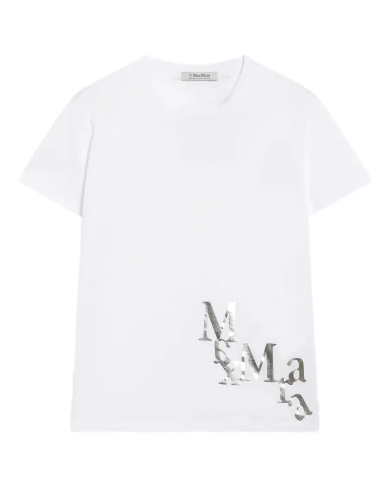 Max Mara Max Mara T-Shirt mit Logo-Print - Weiß Weiß