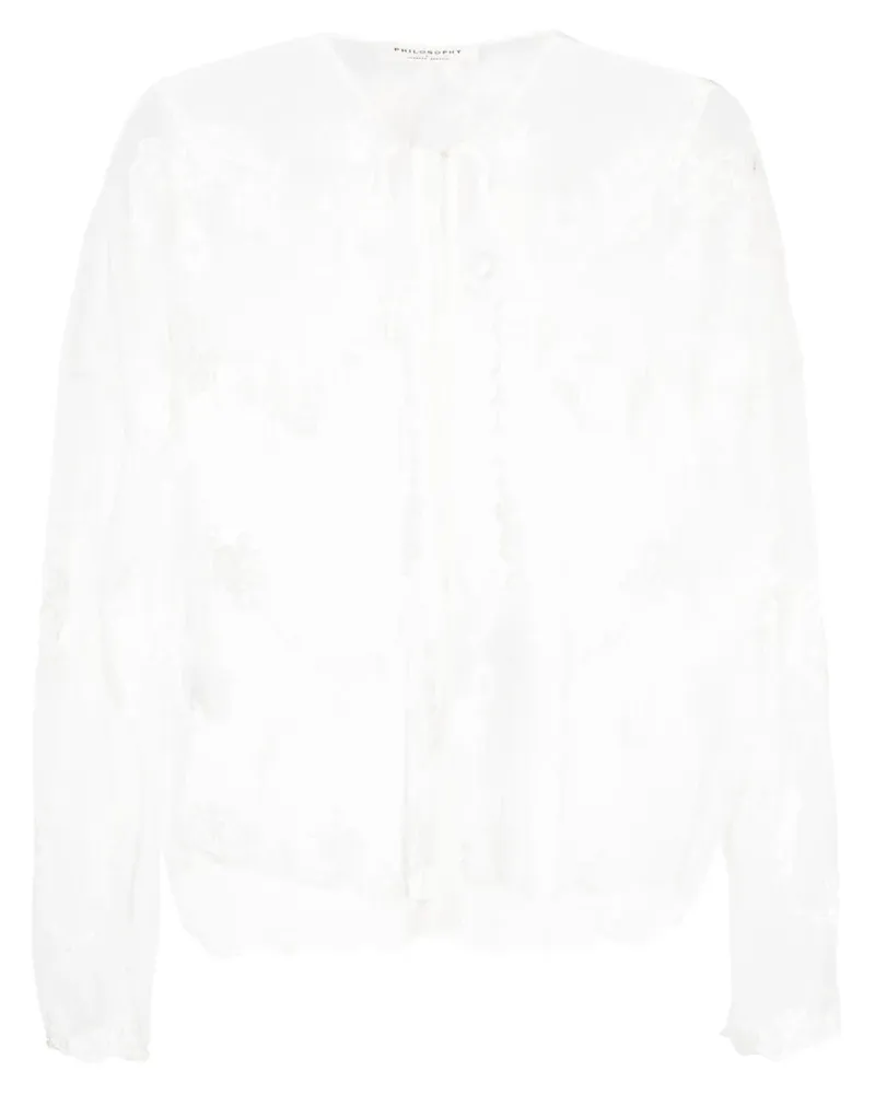Philosophy Di Lorenzo Serafini Bluse mit Stickerei - Weiß Weiß
