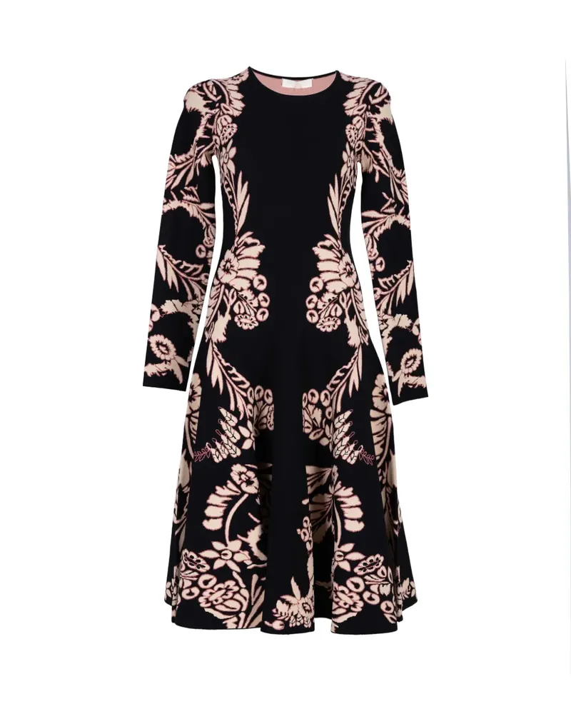 Ulla Johnson Nerissa Midikleid aus Jacquard - Schwarz Schwarz